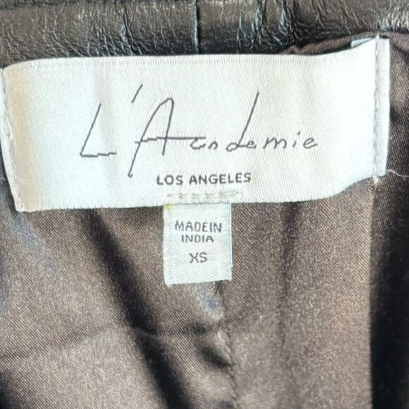 L’academie Bisous black leather high rise pants - Picture 9 of 9